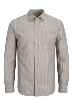 JACK&JONES Premium Jprblusummer Stripe L/S - Overhemd - Beige