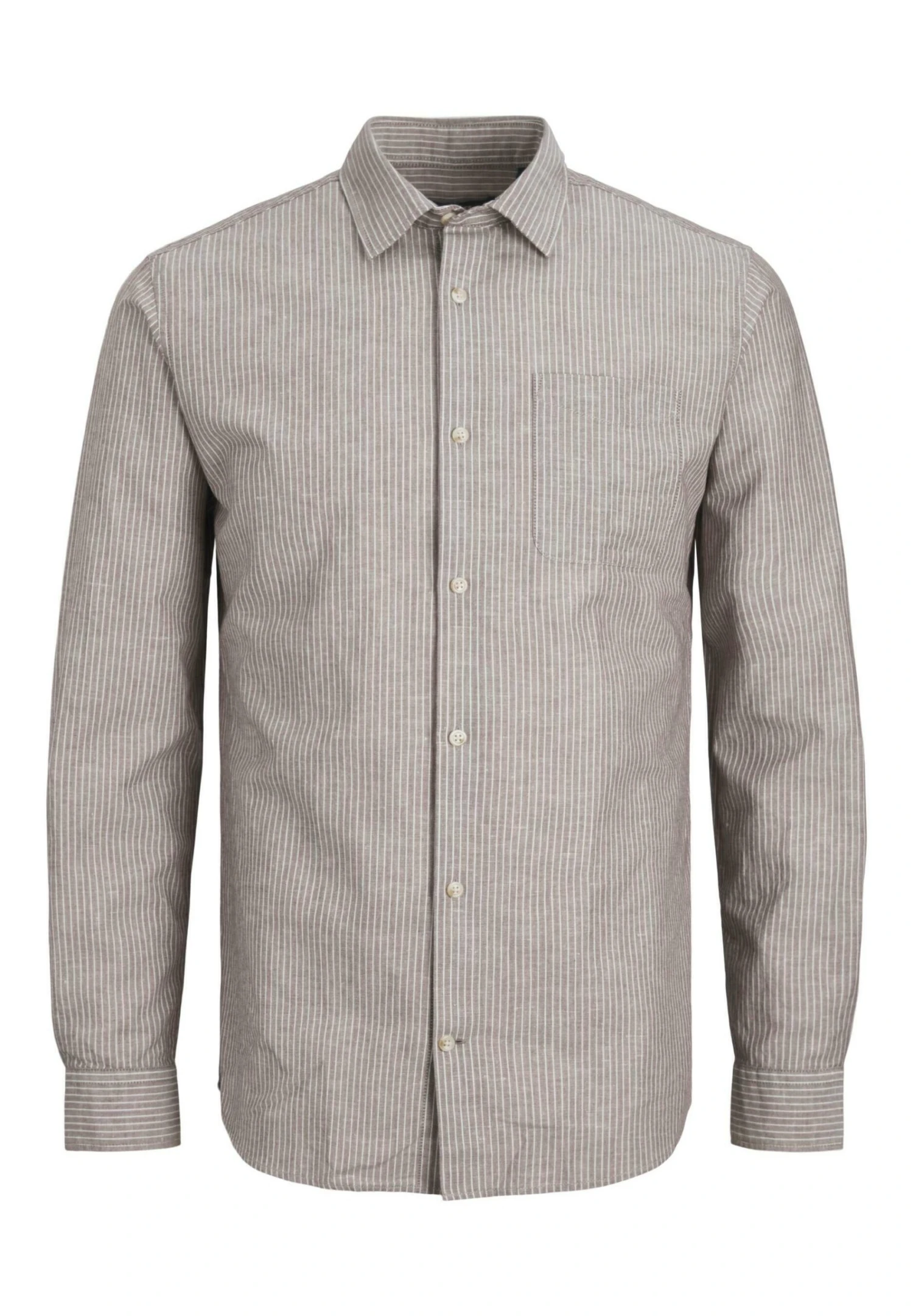 JACK&JONES Premium Jprblusummer Stripe L/S - Overhemd - Beige 1 JACK&JONES Premium Jprblusummer Stripe L/S - Overhemd - Beige