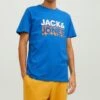 Jack & Jones Klassisches - T-Shirt Print - Blue Iolite