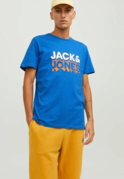 Jack & Jones Klassisches - T-Shirt Print - Blue Iolite