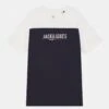 Jack & Jones Junior Edan Blocking O-Neck - T-Shirt Print - Navy Blaze/Cloud Dancer