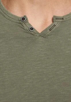 Jack & Jones Jjesplit NeckSs Noos - T-Shirt Basic - Dusky Green -Jack & Jones e922cc592d5b47c9bc4f717329c524c7