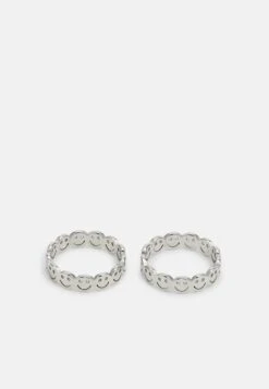 Jack & Jones Jacsmiley Small Unisex 2 Pack - Ring - Silvercoloured/Birch