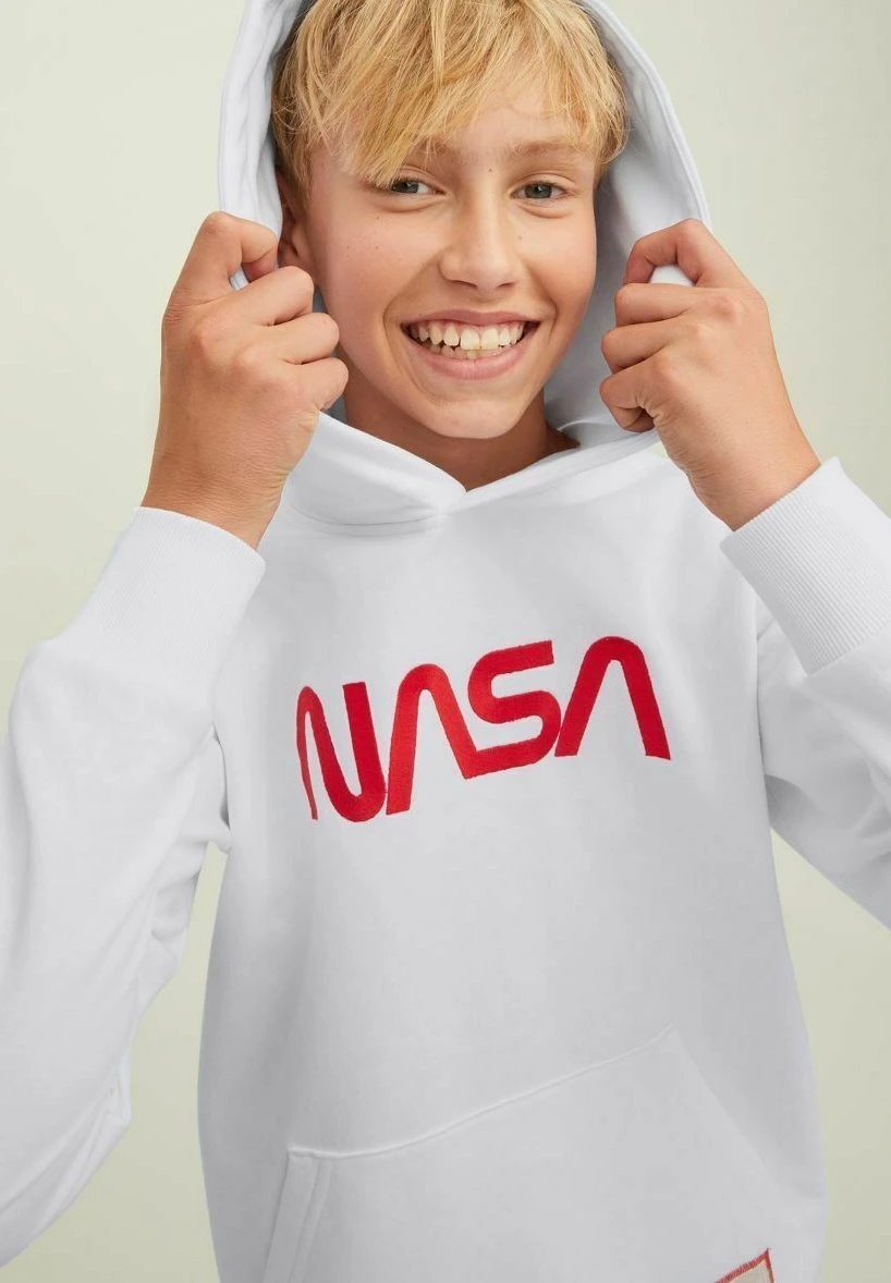 Jack & Jones Junior Jconasa Logo- Hoodie - White 5 Jack & Jones Junior Jconasa Logo- Hoodie - White - Afbeelding 5
