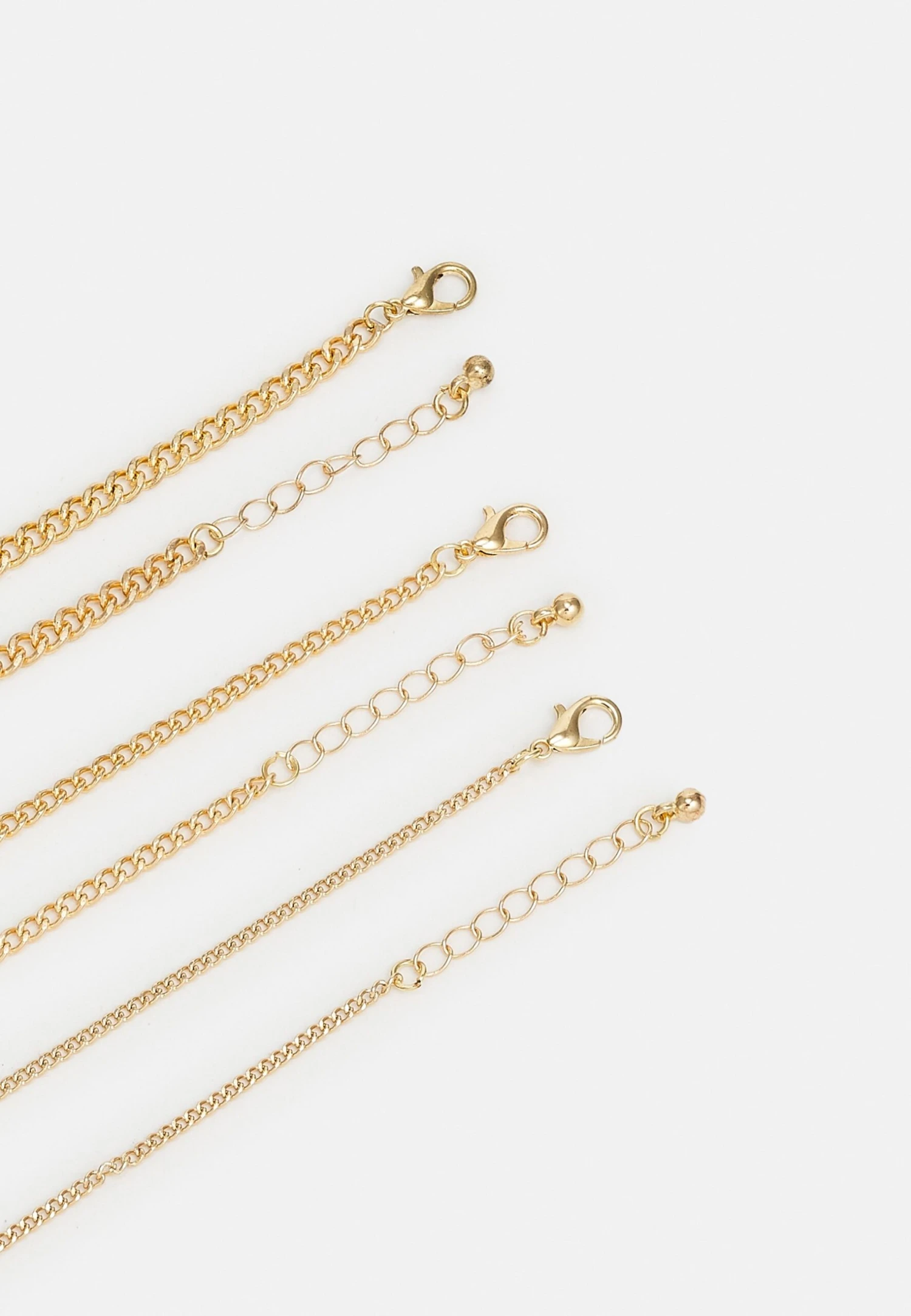 Jack & Jones Jacmicro Cuban Chain 3 Pack Unisex - Ketting - Gold-Coloured 2 Jack & Jones Jacmicro Cuban Chain 3 Pack Unisex - Ketting - Gold-Coloured - Afbeelding 2