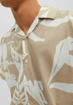 JACK&JONES Premium Jprblatropic Resort Relax Fit - Overhemd - White Pepper -Jack & Jones ebbace80d0844d26af1c869b73831f74