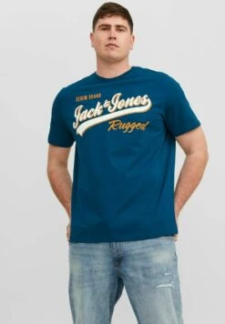 Jack & Jones Elogo Tee Ss O-Neck 2 Col - T-Shirt Print - Sailor Blue