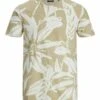 JACK&JONES Premium Jprblatropic Crew Neck - T-Shirt Print - White Pepper