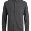 Jack & Jones Button Down Twill - Overhemd - Dark Grey Melange