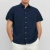 Jack & Jones Kurzarm - Overhemd - Navy Blazer