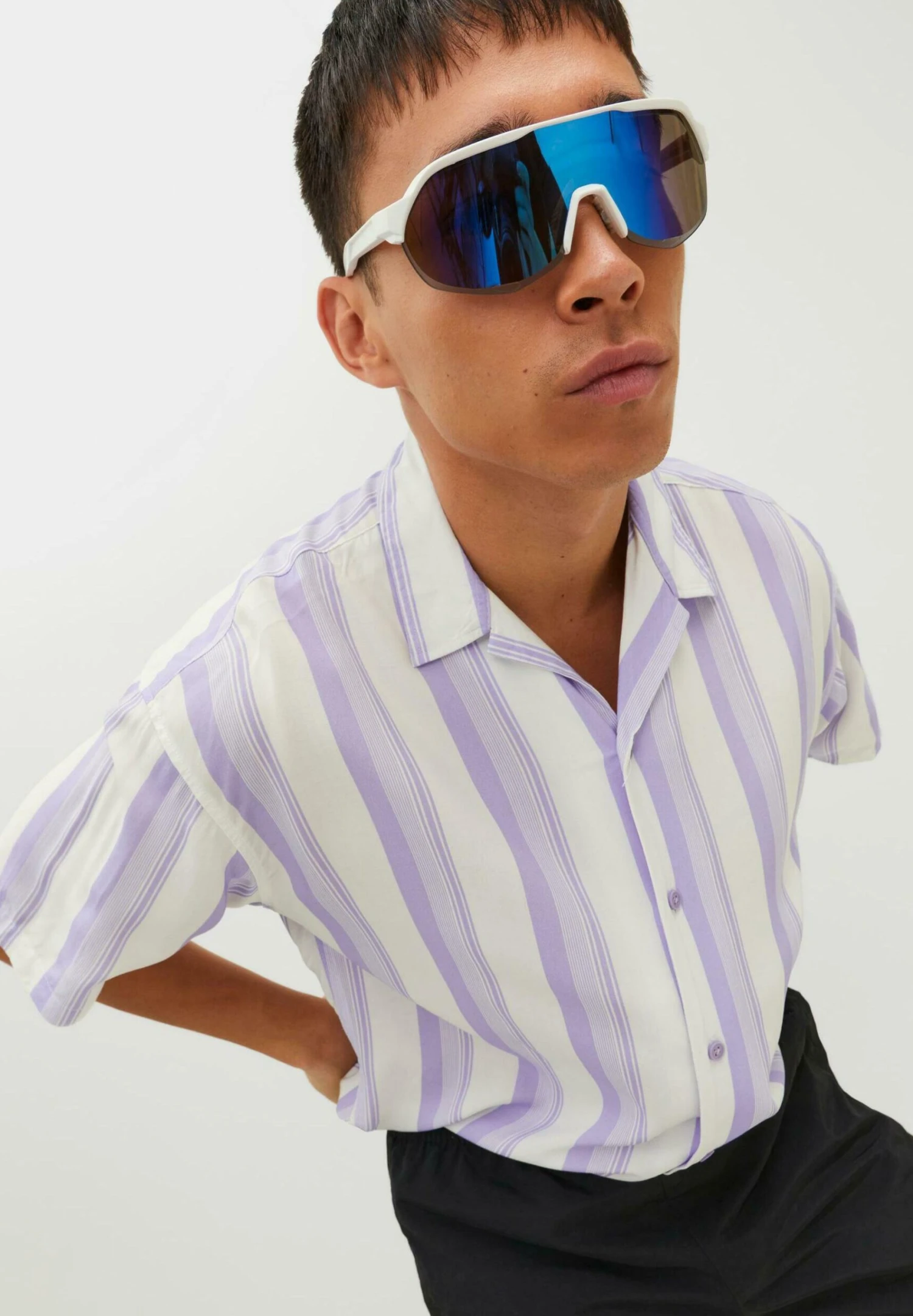 Jack & Jones Jcochain Reggie Stripe Resort- Overhemd - Lavender 4 Jack & Jones Jcochain Reggie Stripe Resort- Overhemd - Lavender - Afbeelding 4