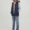 Jack & Jones Junior Jjehero Bodywarmer Hood- Bodywarmer - Navy Blazer