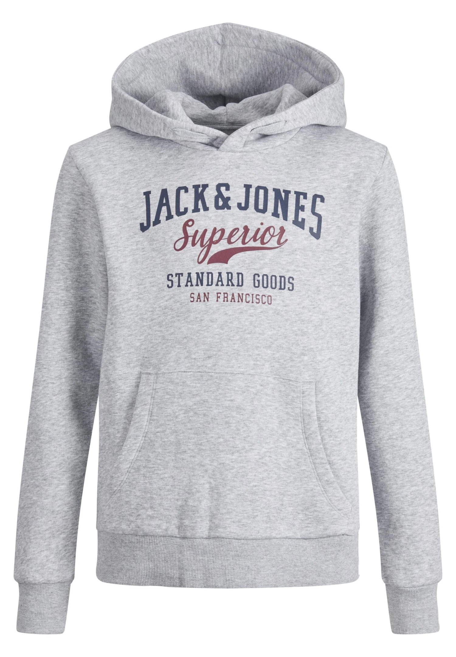Jack & Jones Junior Elogo- Hoodie - Light Grey Melange 7 Jack & Jones Junior Elogo- Hoodie - Light Grey Melange - Afbeelding 7