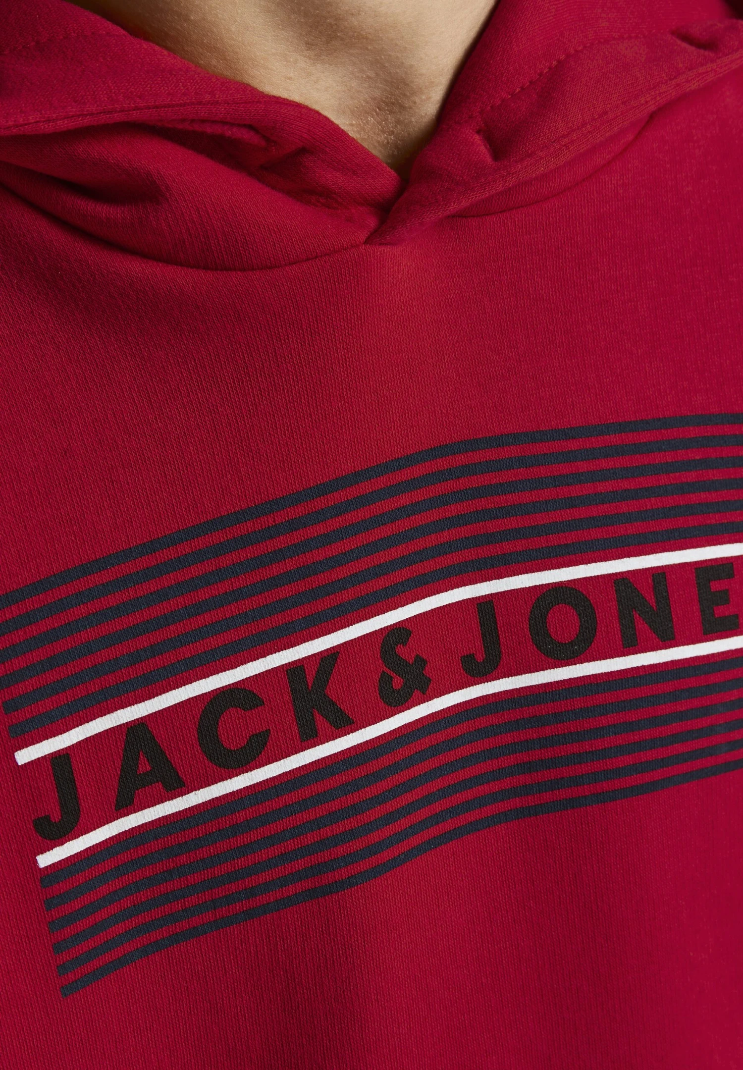 Jack & Jones Junior Jjecorp Logo- Hoodie - True Red 4 Jack & Jones Junior Jjecorp Logo- Hoodie - True Red - Afbeelding 4