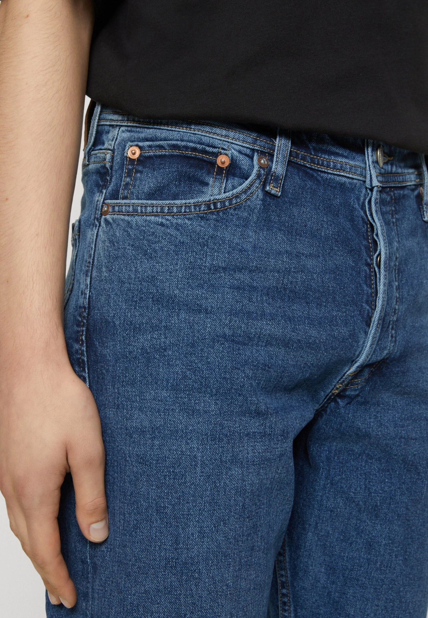 Jack & Jones Jjichris Jjoriginal - Straight Leg Jeans - Blue Denim 4 Jack & Jones Jjichris Jjoriginal - Straight Leg Jeans - Blue Denim - Afbeelding 4