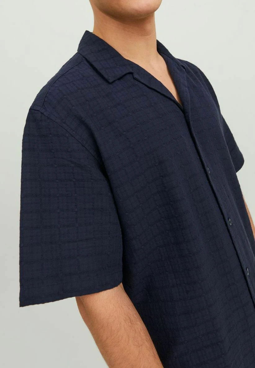 JACK&JONES Premium Kurzarm Strukturiertes Freizeit - Overhemd - Night Sky 5 JACK&JONES Premium Kurzarm Strukturiertes Freizeit - Overhemd - Night Sky - Afbeelding 5