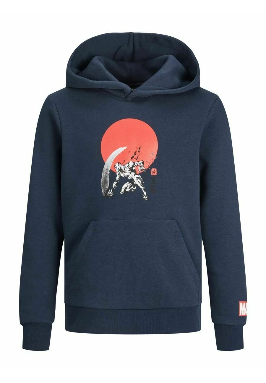 Jack & Jones Junior Jcomarvel- Hoodie - Navy Blazer 1 Jack & Jones Junior Jcomarvel- Hoodie - Navy Blazer