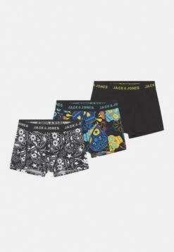 Jack & Jones Junior Jacsugar Skull 3 Pack - Onderbroeken - Black/Blazing Yellow