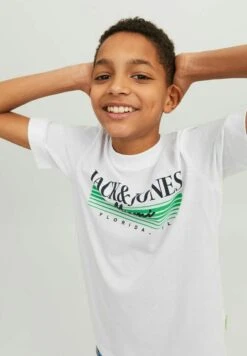 Jack & Jones Junior Crew Neck - T-Shirt Print - Bright White -Jack & Jones fae0452b46a44f2daa37249fd0f72f67