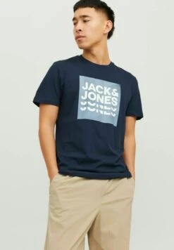 Jack & Jones Klassisches - T-Shirt Print - Navy Blazer