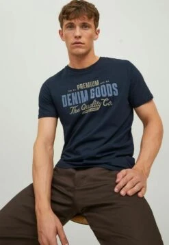 JACK&JONES Premium T-Shirt Print - Navy Blazer -Jack & Jones fbe81e1b369d4b9fb79de5e9fc55636d