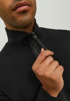 Jack & Jones High Neck - Sweater Met Rits - Black -Jack & Jones fdc4f9df02854a29b6f3dc804cc2cb21