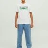 Jack & Jones Junior Crew Neck - T-Shirt Print - Bright White
