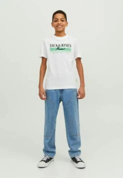 Jack & Jones Junior Crew Neck - T-Shirt Print - Bright White